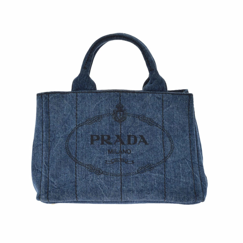 PRADA Canapa Blue Denim Handbag